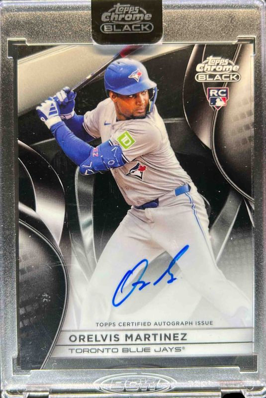 Orelvis Martinez 2025 Topps Chrome Black #CBA-OM Autographs Rookie RAW