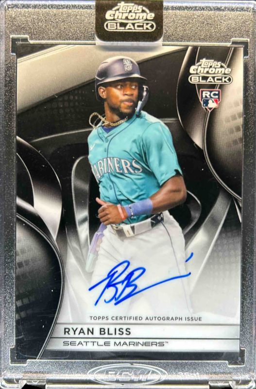 Ryan Bliss 2025 Topps Chrome Black #CBA-RB Autographs Rookie RAW