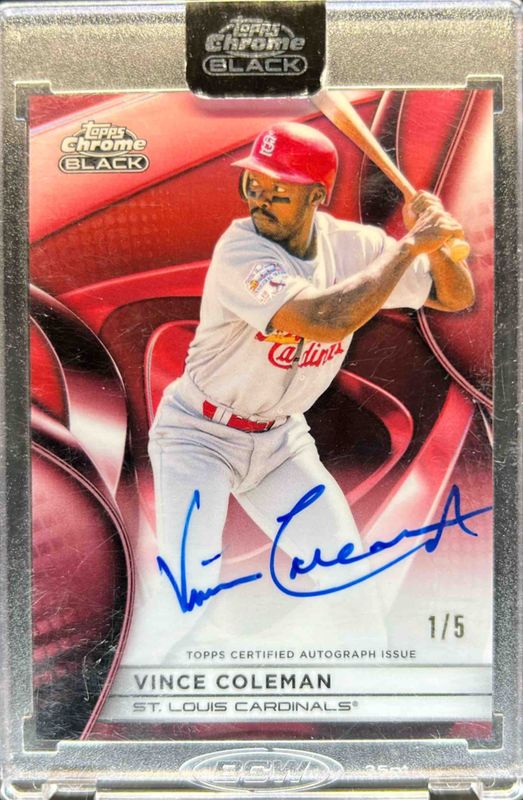 2025 Topps Chrome Black #CBA-VC Autographs - Red Refractor /5