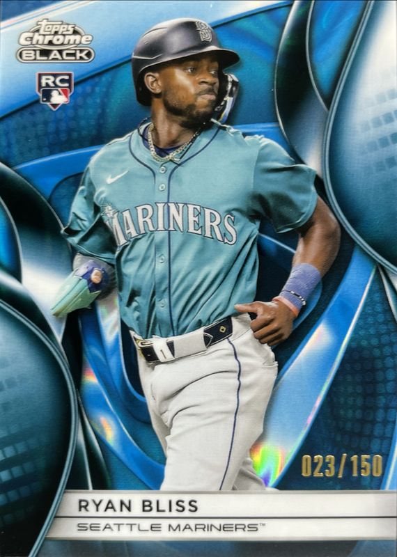 Ryan Bliss 2025 Topps Chrome Black #33 Blue Lava Refractor /150 Rookie RAW