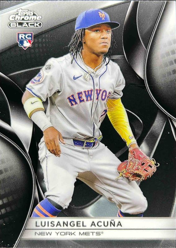 Luisangel Acuna 2025 Topps Chrome Black #53 Base Rookie RAW