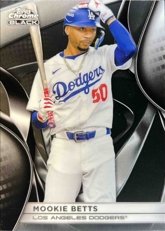 Mookie Betts 2025 Topps Chrome Black #128 Base RAW