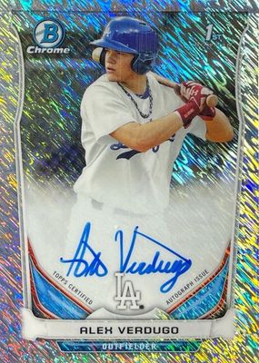 2014 Bowman Draft #BCA-AV Chrome DP Auto - Shimmer Refractor /15 (1st)