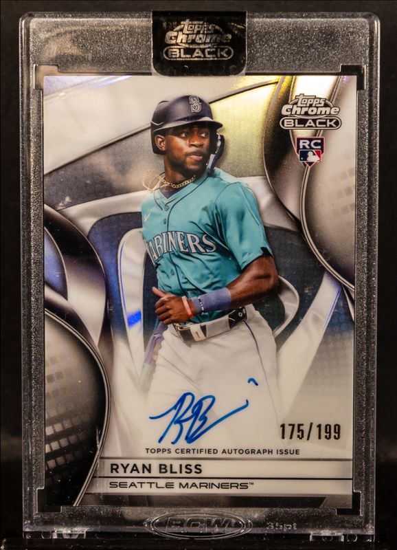 Ryan Bliss 2025 Topps Chrome Black #CBA-RB Autographs - Refractor /199 Rookie RAW