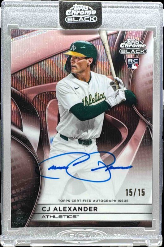 2025 Topps Chrome Black #CBA-CA Autographs - Rose Gold Wave Refractor /15