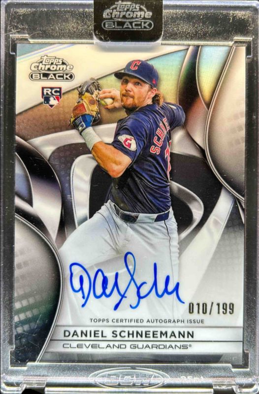 Daniel Schneemann 2025 Topps Chrome Black #CBA-DSC Autographs - Refractor /199 Rookie RAW