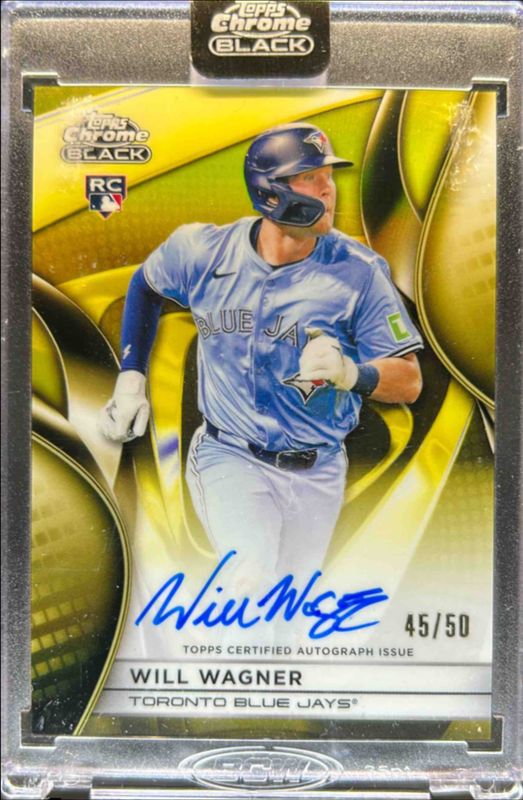 Will Wagner 2025 Topps Chrome Black #CBA-WW Autographs - Gold Refractor /50 Rookie RAW