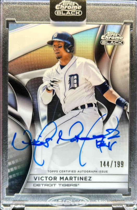 Victor Martinez 2025 Topps Chrome Black #CBA-VM Autographs - Refractor /199 RAW