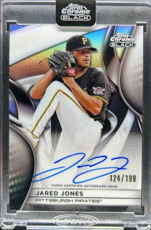 Jared Jones 2025 Topps Chrome Black #CBA-JJO Autographs - Refractor /199 RAW