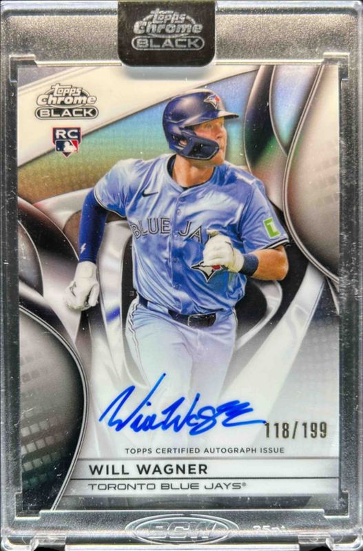 Will Wagner 2025 Topps Chrome Black #CBA-WW Autographs - Refractor /199 Rookie RAW