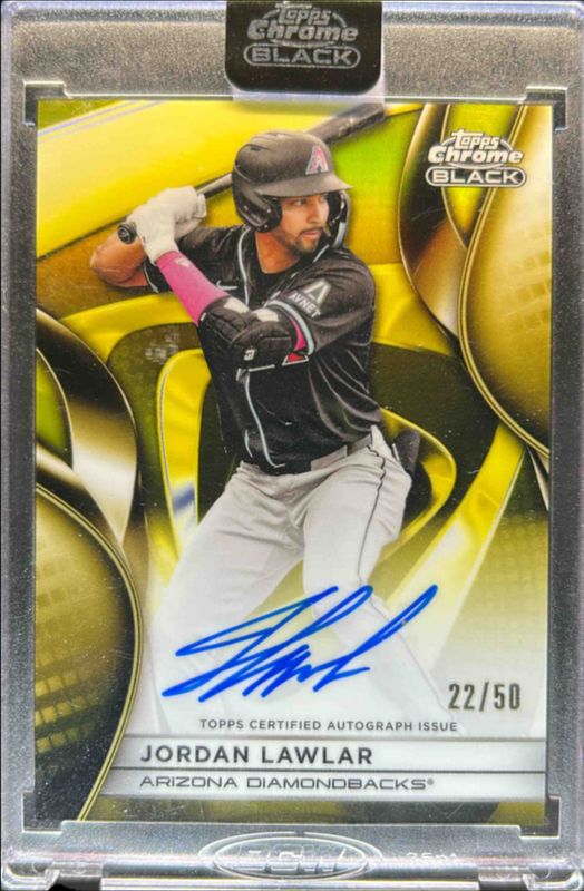 Jordan Lawlar 2025 Topps Chrome Black #CBA-JLA Autographs - Gold Refractor /50 RAW