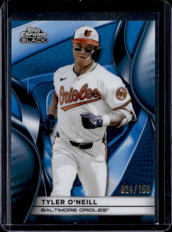 2025 Topps Chrome Black #86 Blue Refractor /150