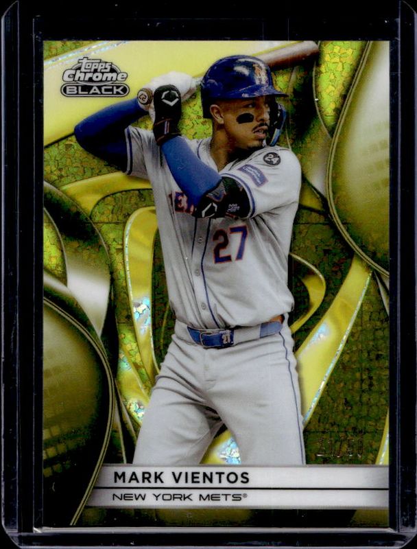 Mark Vientos 2025 Topps Chrome Black #101 Gold Mini Diamond