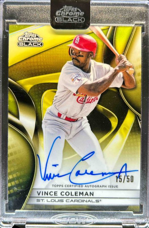 2025 Topps Chrome Black #CBA-VC Autographs - Gold Refractor /50
