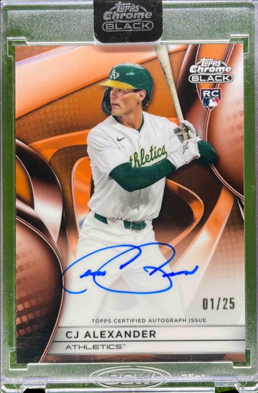 2025 Topps Chrome Black #CBA-CA Autographs - Orange Refractor /25