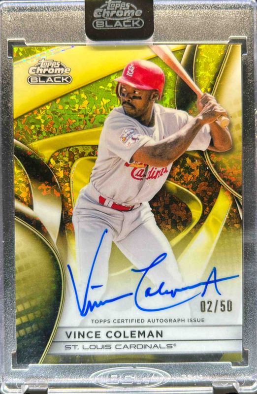 2025 Topps Chrome Black #CBA-VC Autographs - Gold Mini-Diamond Refractor /50