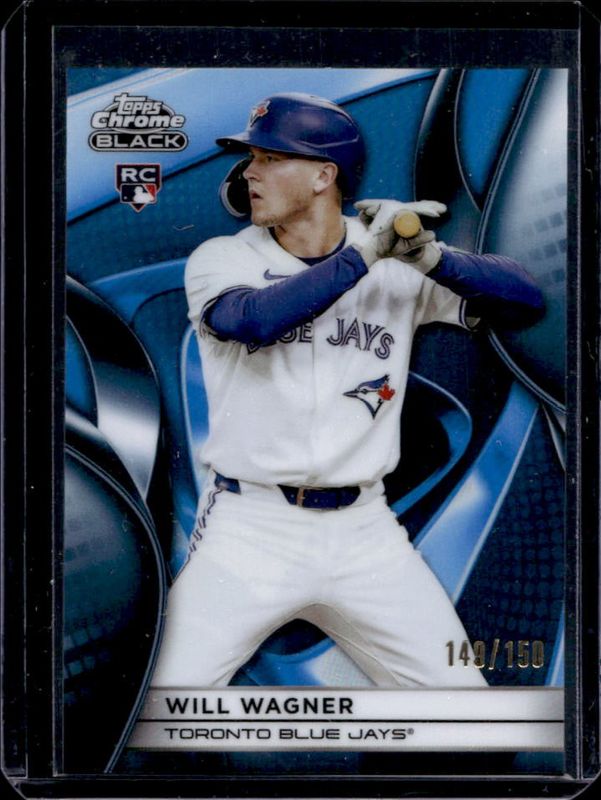 Will Wagner 2025 Topps Chrome Black #71 Blue Refractor /150 Rookie RAW