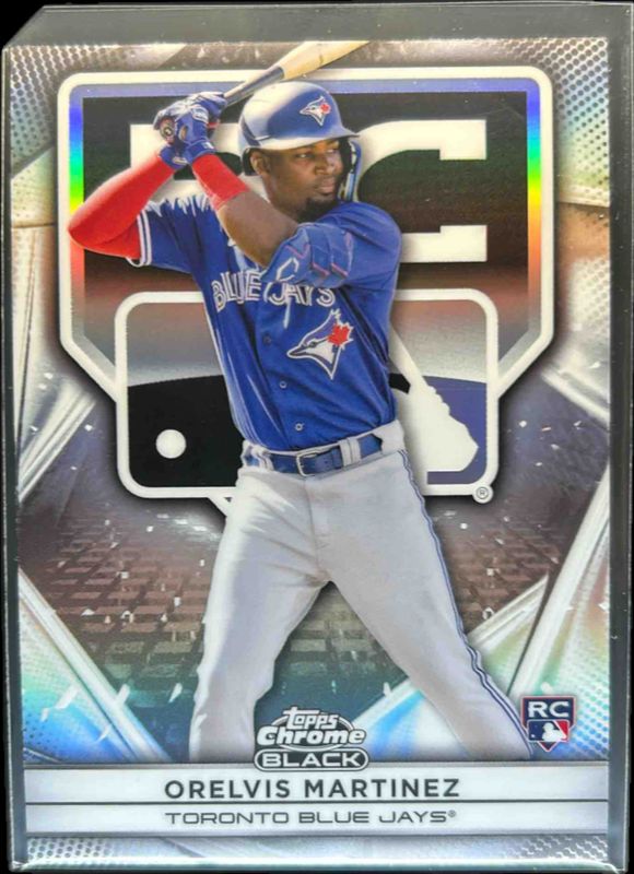 Orelvis Martinez 2025 Topps Chrome Black #54 Rookie Design Variations RAW