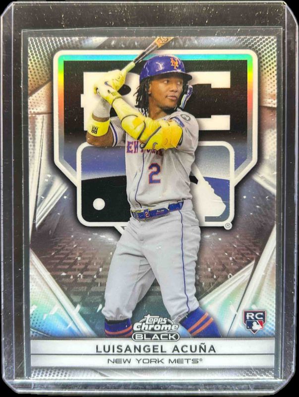 Luisangel Acuna 2025 Topps Chrome Black #88 Rookie Design Variations RAW