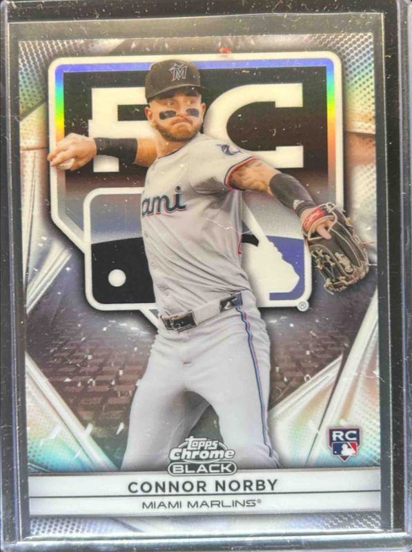 Connor Norby 2025 Topps Chrome Black #75 Rookie Design Variations RAW
