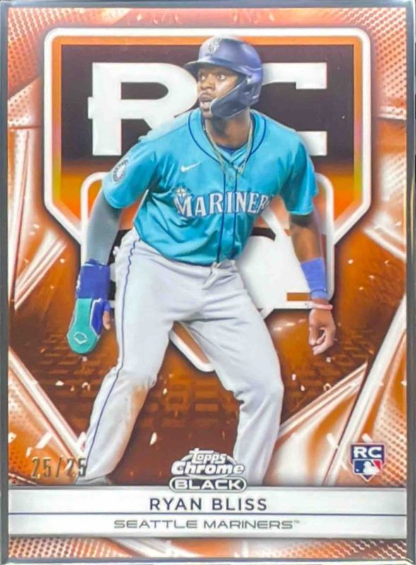 Ryan Bliss 2025 Topps Chrome Black #7 Rookie Design Variations - Orange Refractor /25 RAW