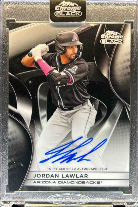 Jordan Lawlar 2025 Topps Chrome Black #CBA-JLA Autographs RAW