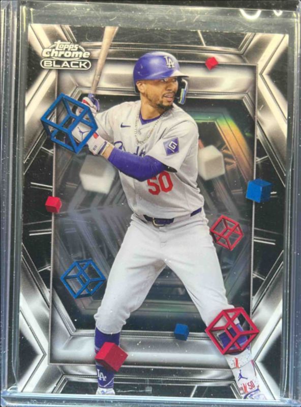 Mookie Betts 2025 Topps Chrome Black #DOD-17 Depth of Darkness RAW