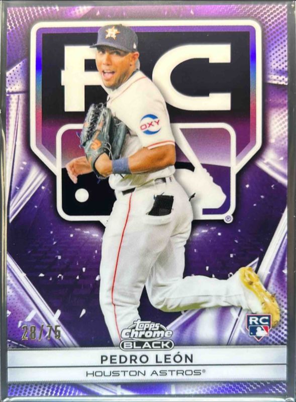 2025 Topps Chrome Black #151 Rookie Design Variations - Purple Refractor /75