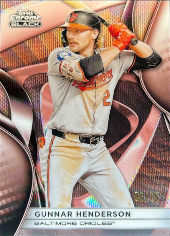 Gunnar Henderson 2025 Topps Chrome Black #3 Rose Gold Wave Refractor /15 RAW