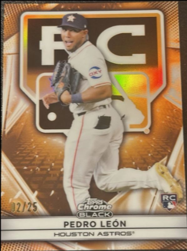 2025 Topps Chrome Black #151 Rookie Design Variations - Orange Refractor /25