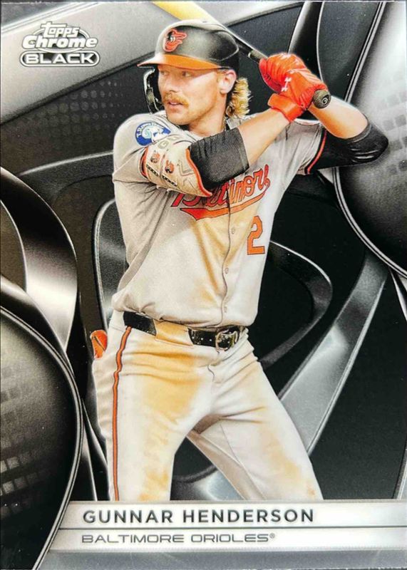 Gunnar Henderson 2025 Topps Chrome Black #3 Base RAW