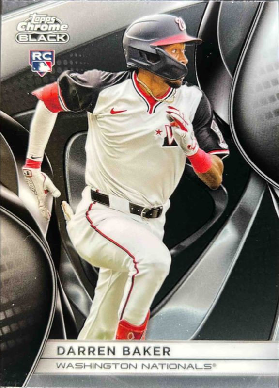 Darren Baker 2025 Topps Chrome Black #56 Base Rookie RAW