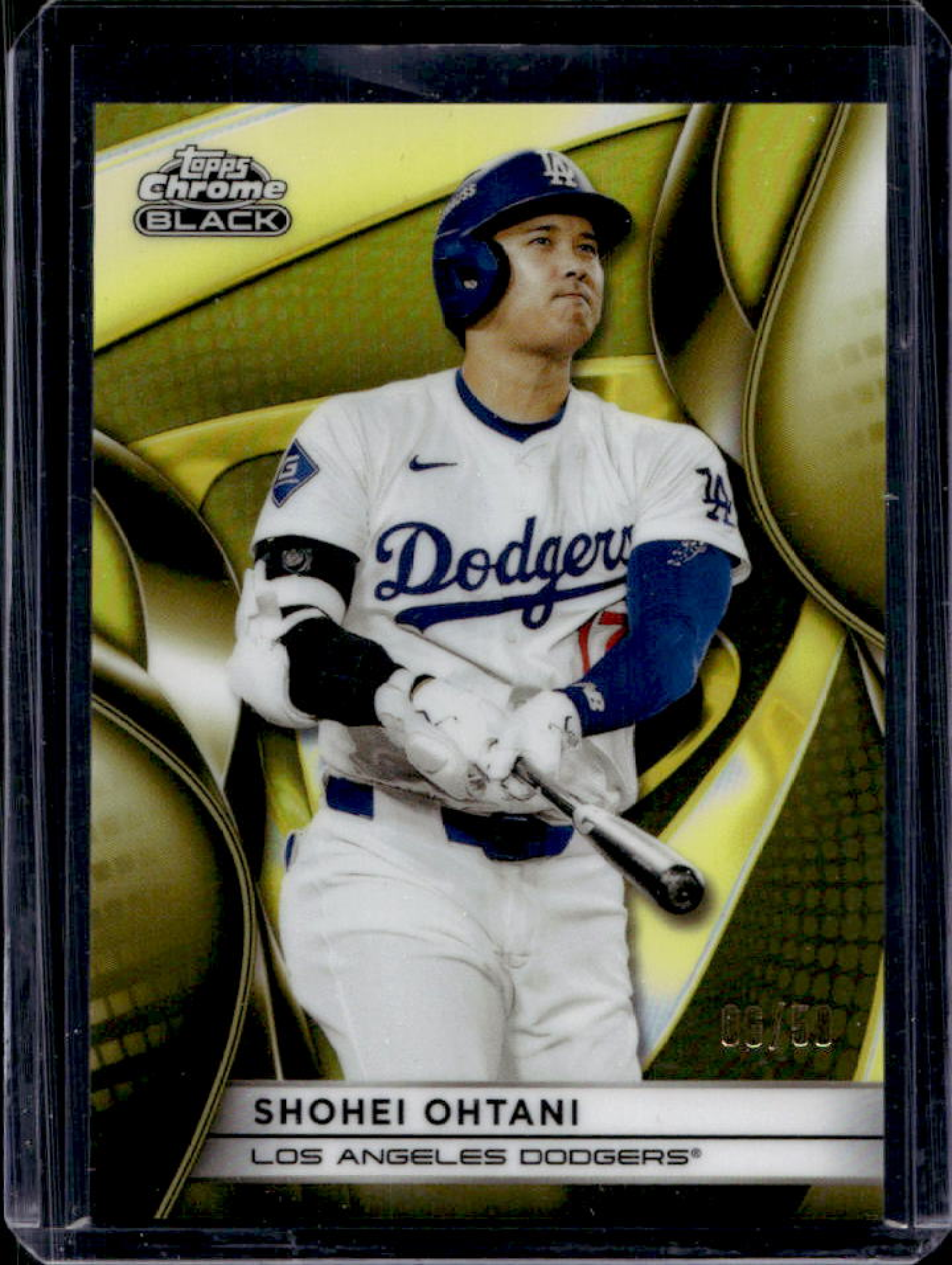 Shohei Ohtani 2025 Topps Chrome Black #50 Gold Refractor /50 Price
