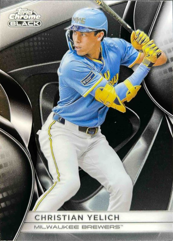 Christian Yelich 2025 Topps Chrome Black #114 Base RAW