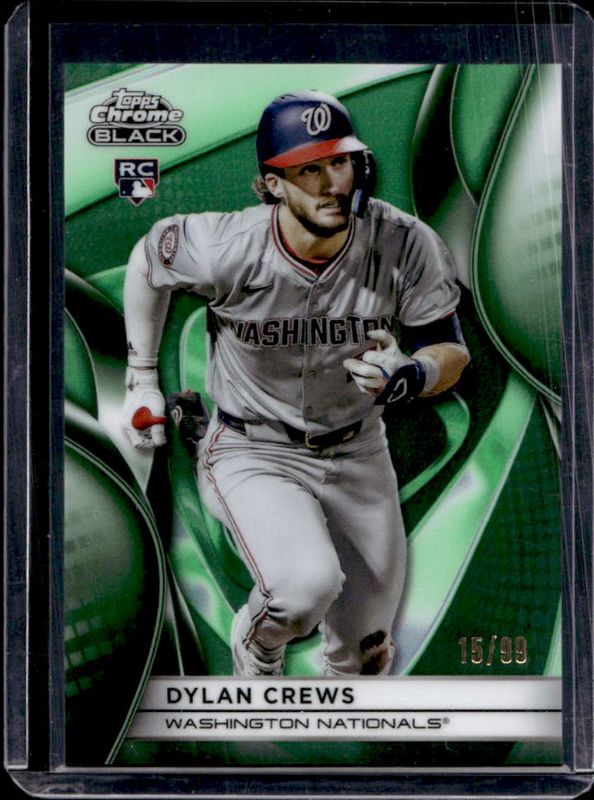 Dylan Crews 2025 Topps Chrome Black #127 Green Refractor /99 Price