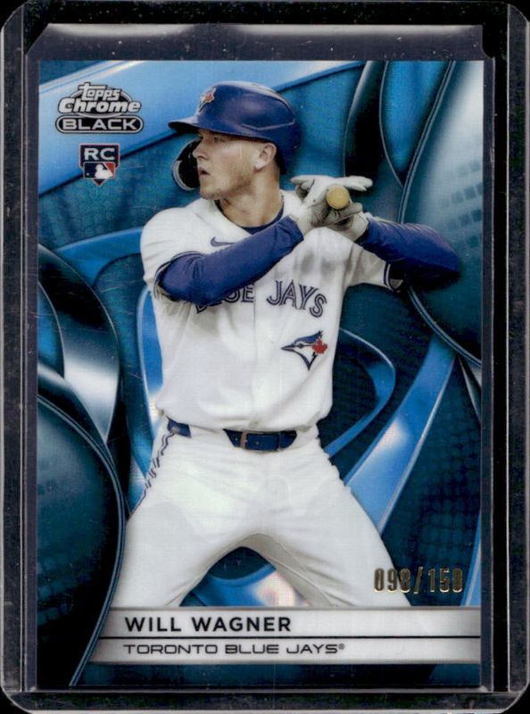 Will Wagner 2025 Topps Chrome Black #71 Blue Lava Refractor /150 Rookie RAW