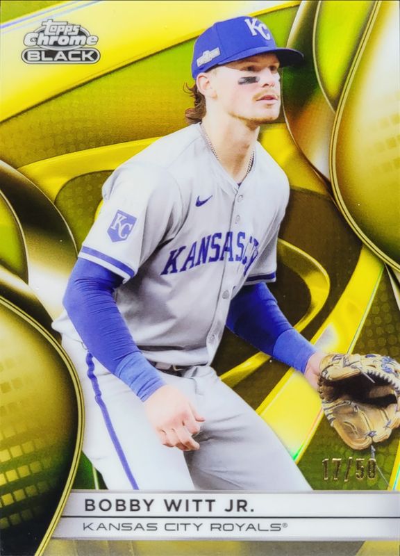 Bobby Witt 2025 Topps Chrome Black #1 Gold Refractor /50 RAW