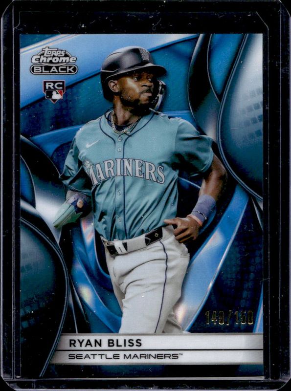 Ryan Bliss 2025 Topps Chrome Black #33 Blue Refractor /150 Rookie RAW