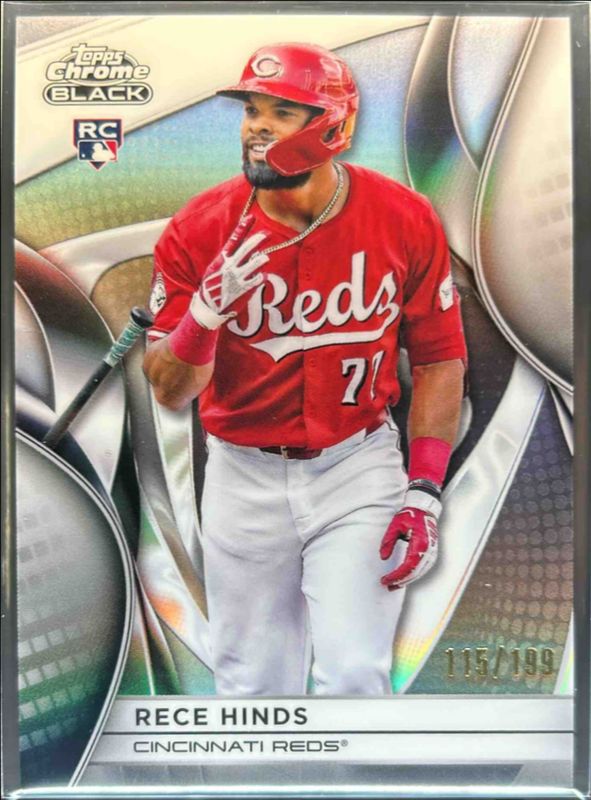 Rece Hinds 2025 Topps Chrome Black #149 Refractor /199 Rookie RAW