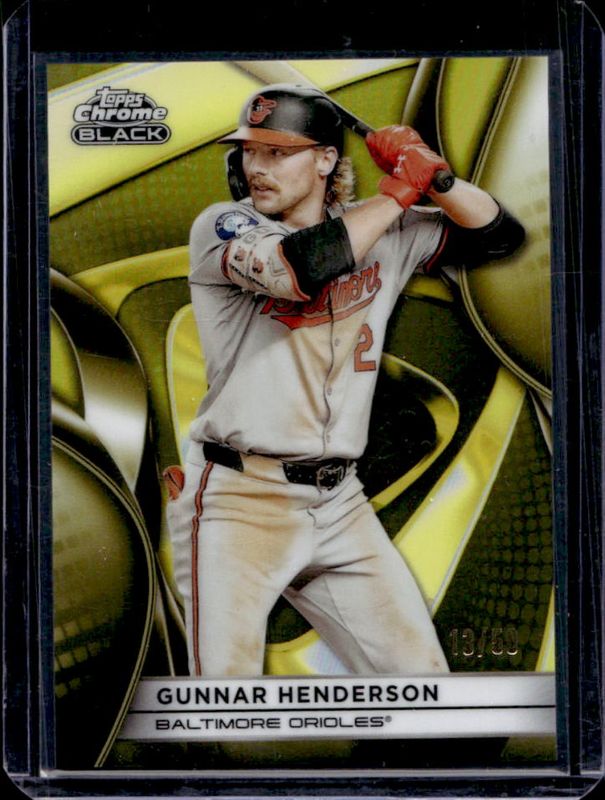 Gunnar Henderson 2025 Topps Chrome Black #3 Gold Refractor /50 RAW