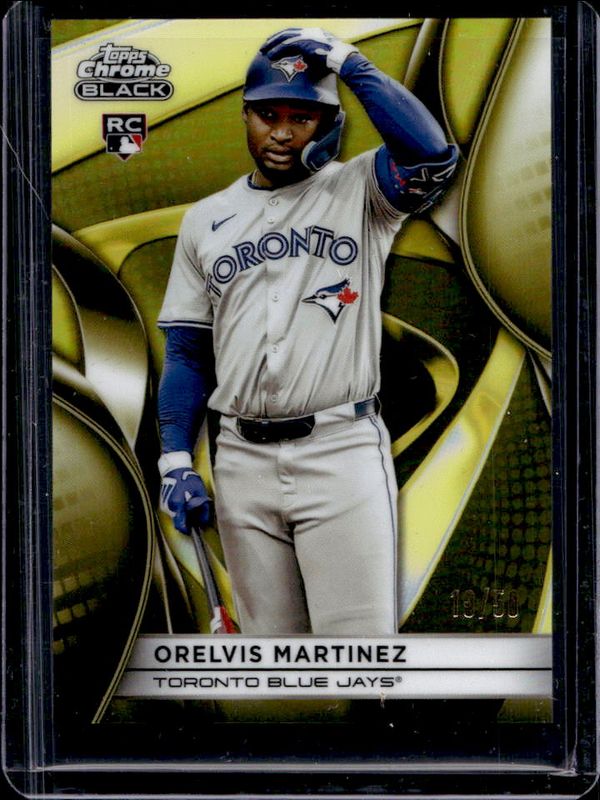 Orelvis Martinez 2025 Topps Chrome Black #88 Gold Refractor /50 Rookie RAW