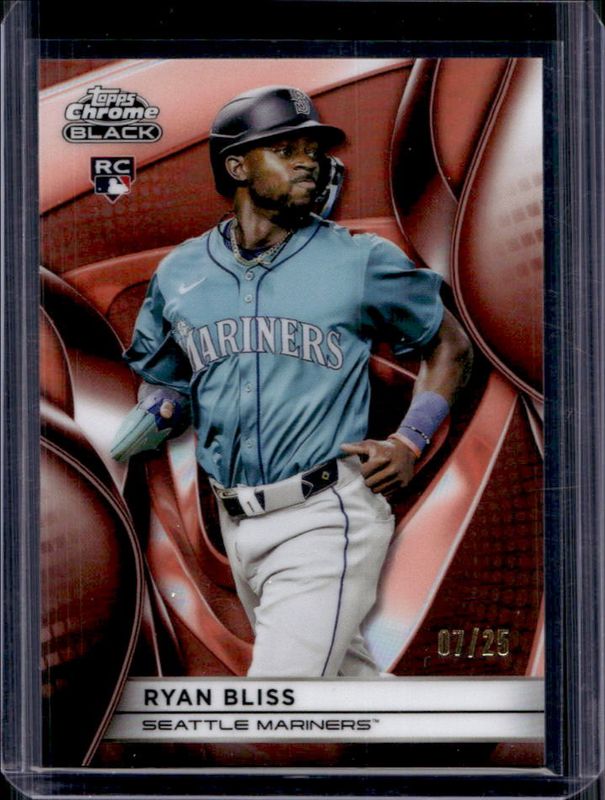 Ryan Bliss 2025 Topps Chrome Black #33 Orange Refractor /25 Rookie RAW