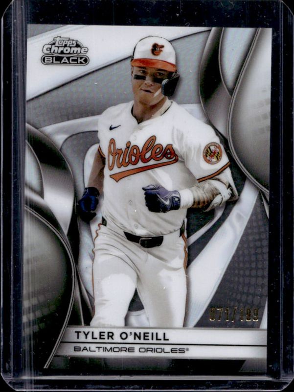 Tyler O'Neill 2025 Topps Chrome Black #86 Refractor /199 RAW