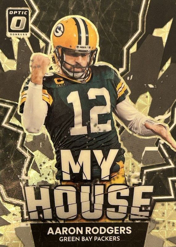 Aaron Rodgers 2022 Optic #MH-5 My House! - Gold Vinyl /1 RAW