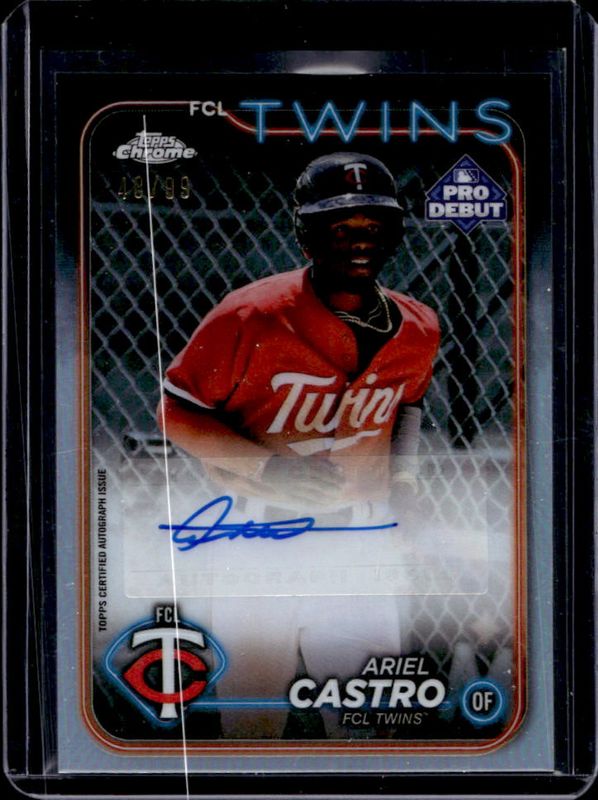 2024 Topps Pro Debut #PDC-88 Chrome Autographs - Refractor /99