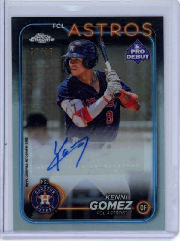 2024 Topps Pro Debut #PDC-191 Chrome Autographs - Refractor /99