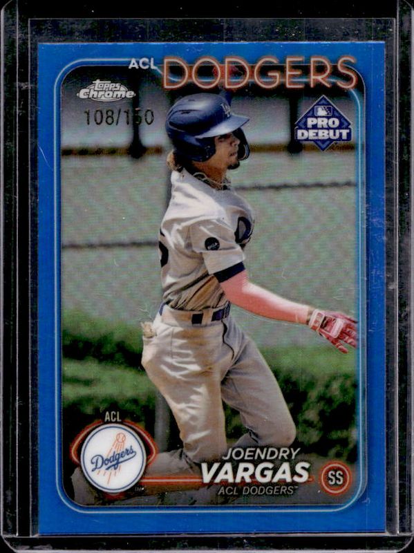 Joendry Vargas 2024 Topps Pro Debut #PDC-55 Chrome - Blue Refractor /150 RAW