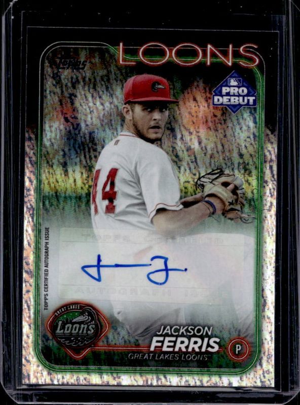 Jackson Ferris 2024 Topps Pro Debut #PD-109 Base Autographs - Sparkle Foil /199 RAW