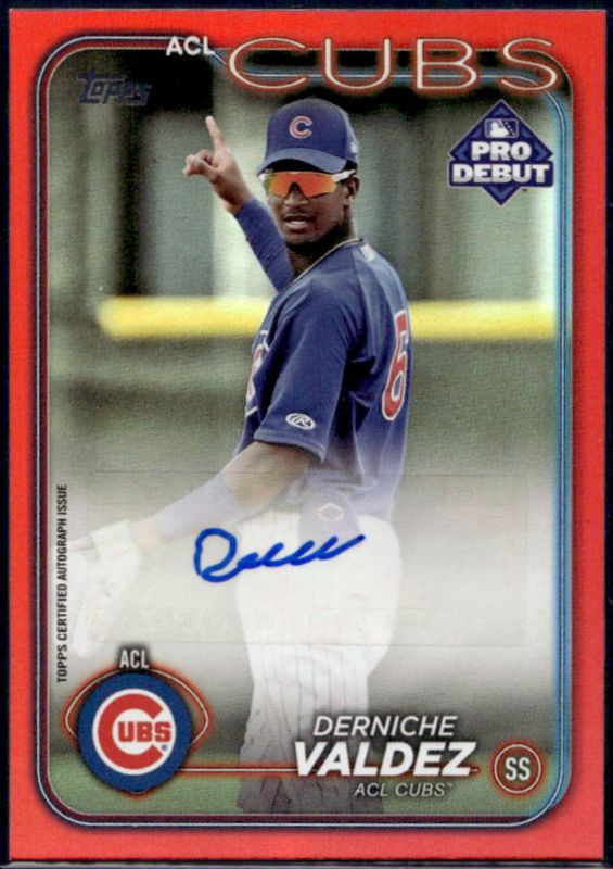 Derniche Valdez 2024 Topps Pro Debut #PD-126 Base Autographs - Red /10 RAW