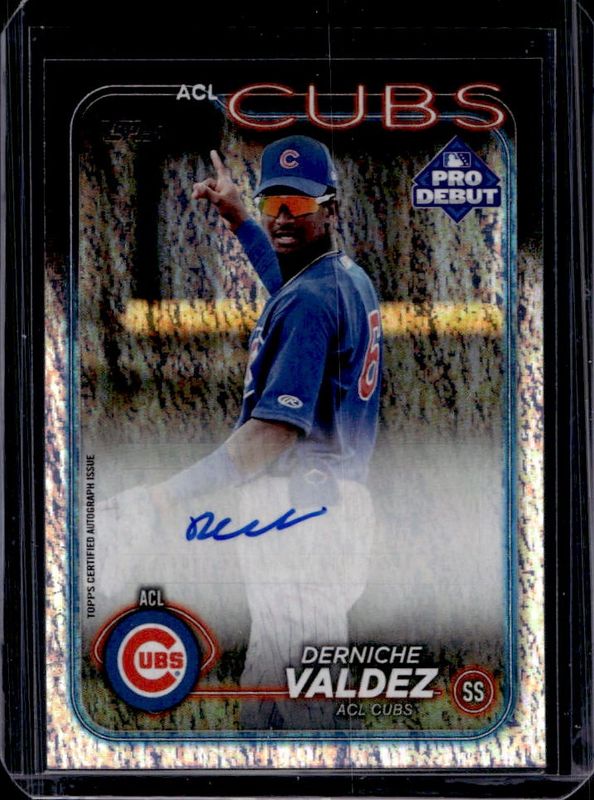 Derniche Valdez 2024 Topps Pro Debut #PD-126 Base Autographs - Sparkle Foil /199 RAW